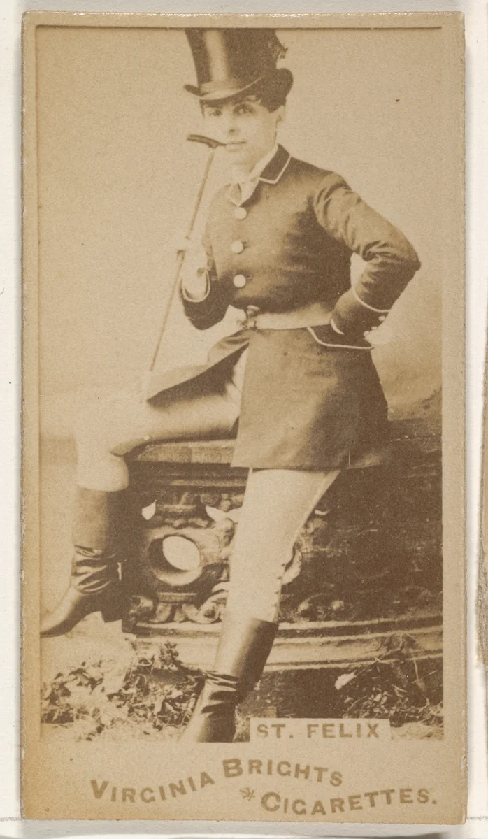 St. Felix, from the Actors and Actresses series (N45, Type 1) for Virginia Brights Cigarettes by Allen & Ginter, photograph, 1885-1891
