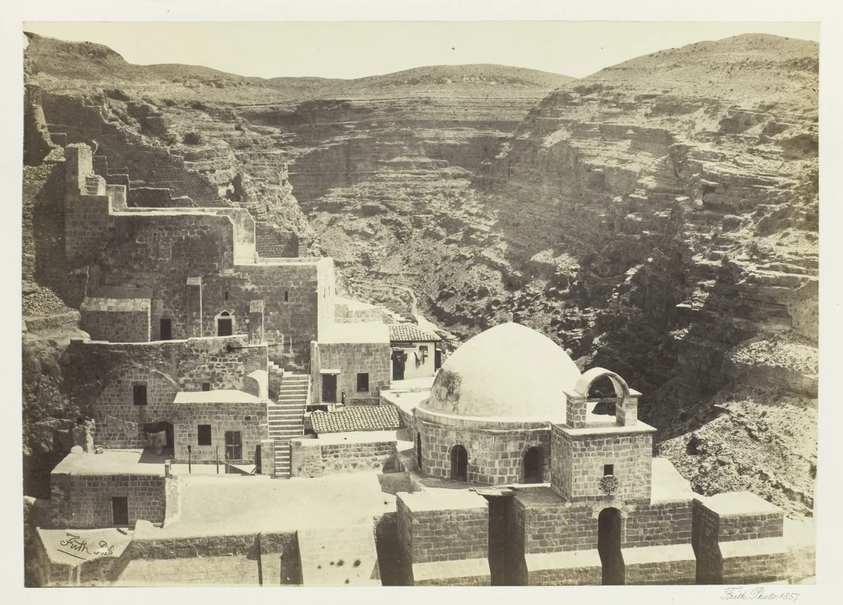 Convent of Mar-Saba, Near Jerusalem by Francis Frith, photograph, 1857