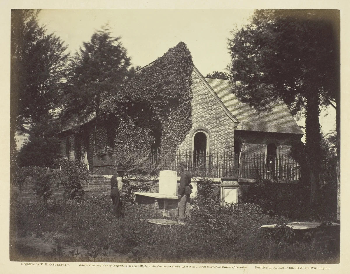 Blandford Church, Petersburg, Virginia by Timothy O'Sullivan, photograph, 1865