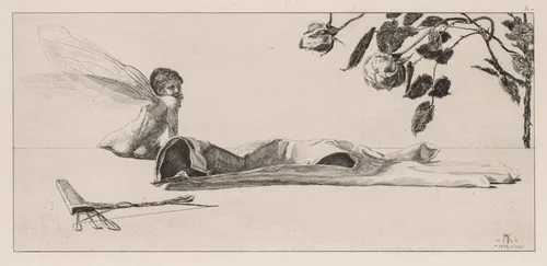 A Glove: Amor by Max Klinger, print, 1880