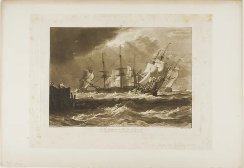 Ships in a Breeze, plate 10 from Liber Studiorum by Joseph Mallord William Turner, print, 1808
