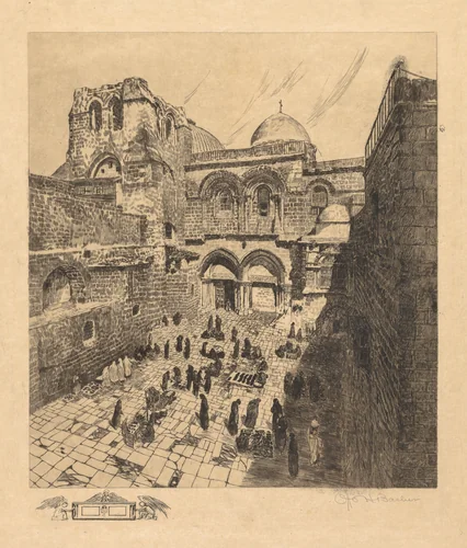 Church of the Holy Sepulchre, Jerusalem by Otto H. Bacher, print