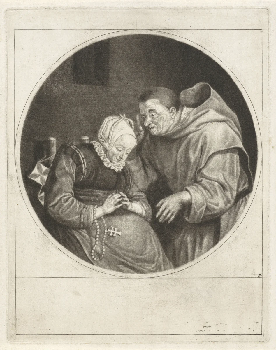Biecht by Cornelis Dusart, print, 1670-1704