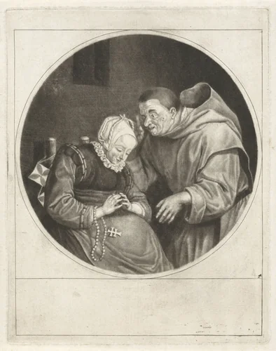 Biecht by Cornelis Dusart, print, 1670-1704