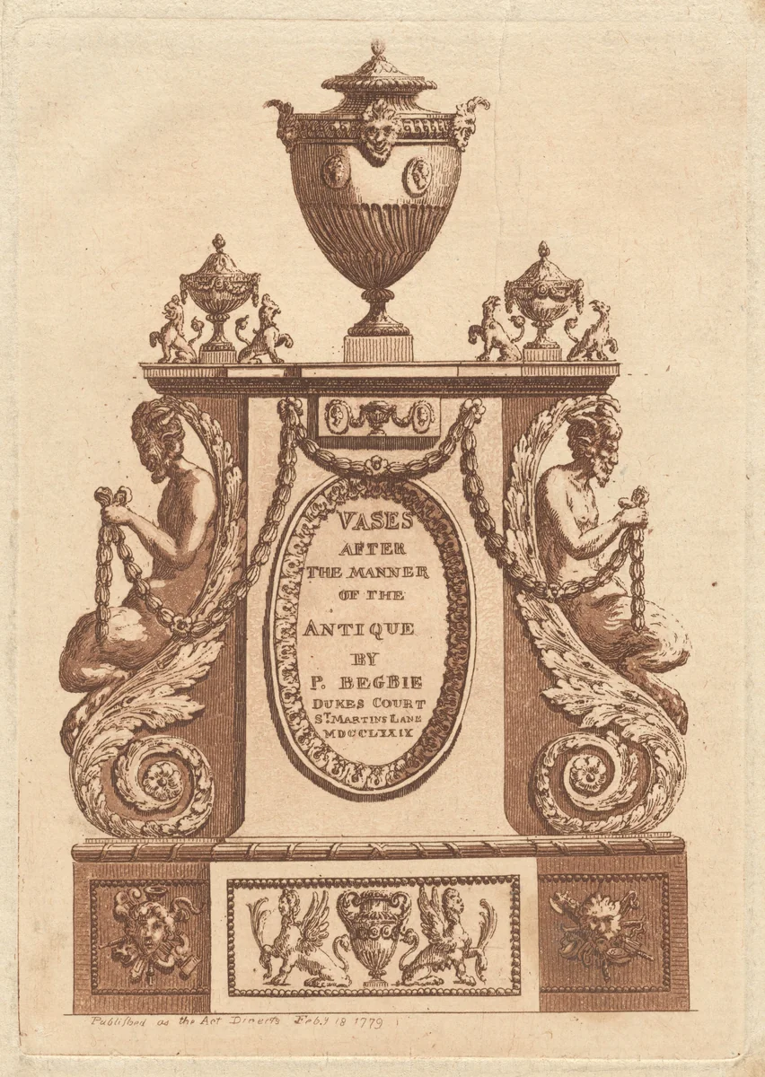 Title Page by Patrick Begbie, portfolio, 1779