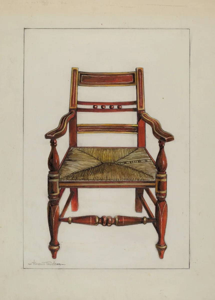 Chair by Florence Truelson, index of american design, 1937