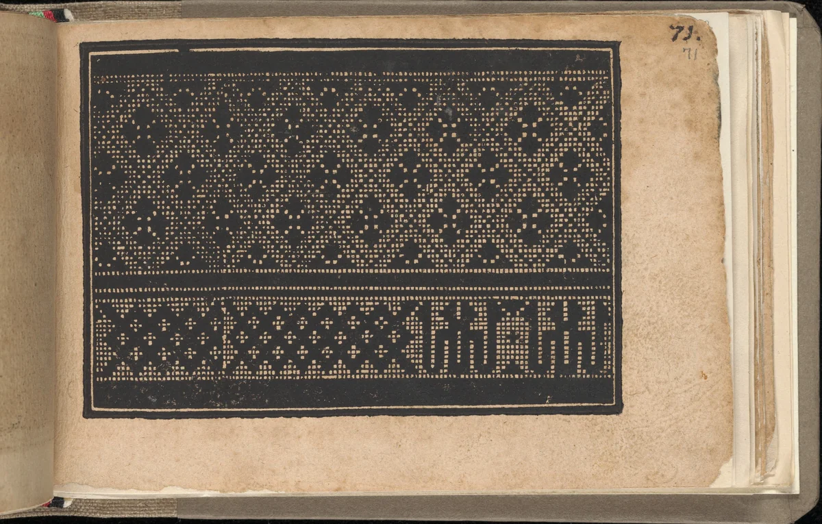 Schön newes Modelbuch (Page 71r) by Sigismundus Latomus, book, 1608