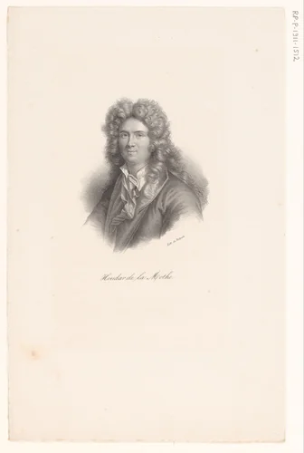 Portret van Antoine Houdar de La Motte by anonymous, print, 1818-1842