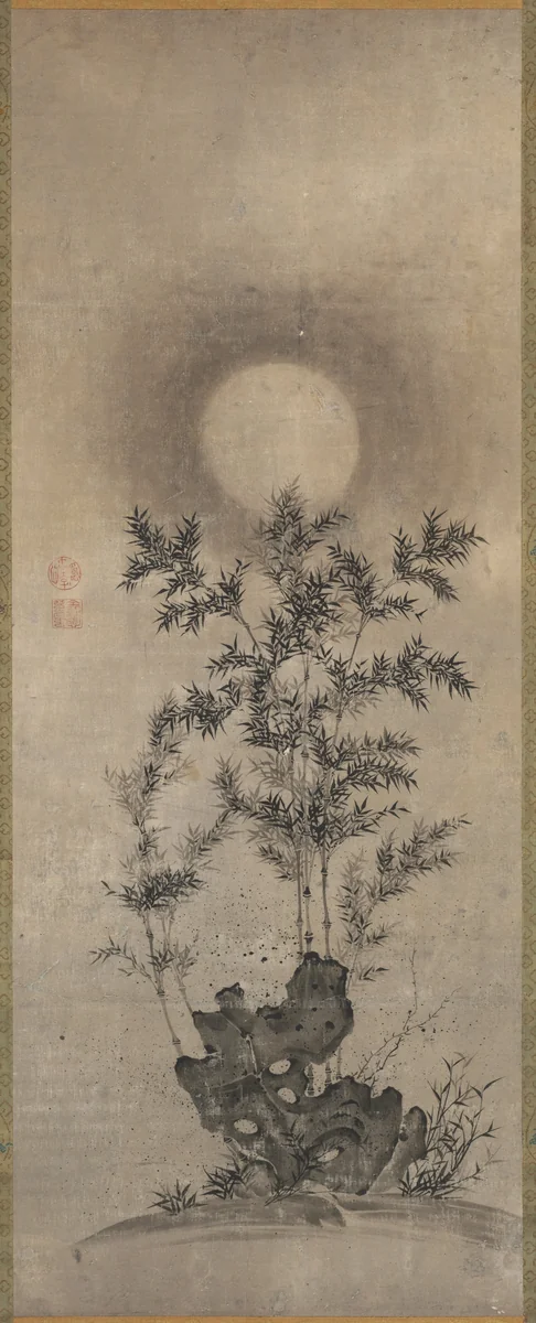 Bamboo in Moonlight by Unknown, painting, 1500-1599