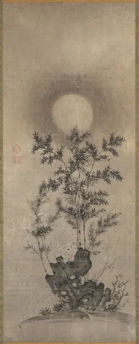 Bamboo in Moonlight by Unknown, painting, 1500-1599