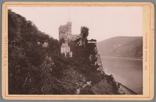 Gezicht op Burcht Rheinstein by anonymous, photograph, 1889