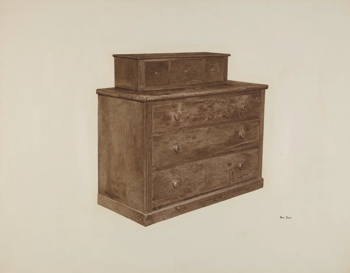 Dresser by Pearl Davis, index of american design, 1940