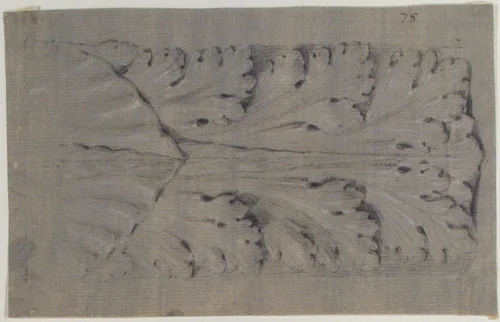Design for a Leaf Motif by anonymous, drawing, 1820-1855