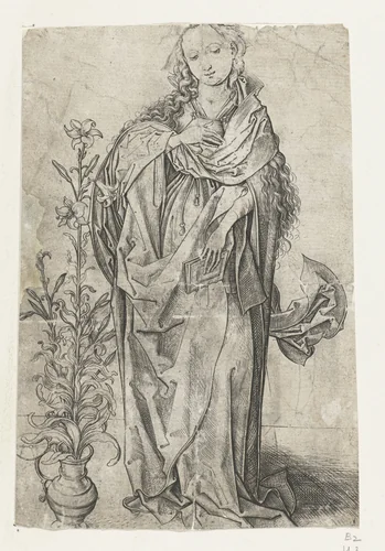 De maagd Maria by Unknown, print, 1470-1491