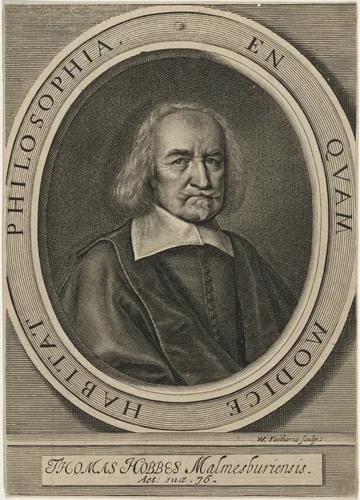 Thomas Hobbes by William Faithorne, print, 1668