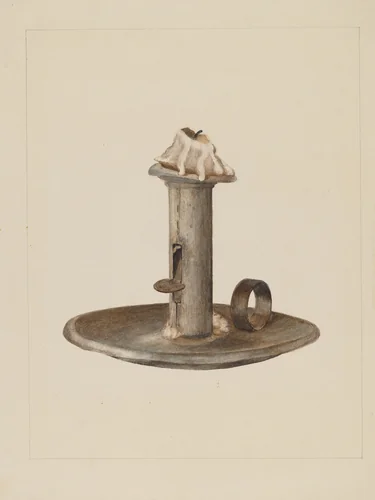 Candlestick by Eldon Allen, index of american design, 1938