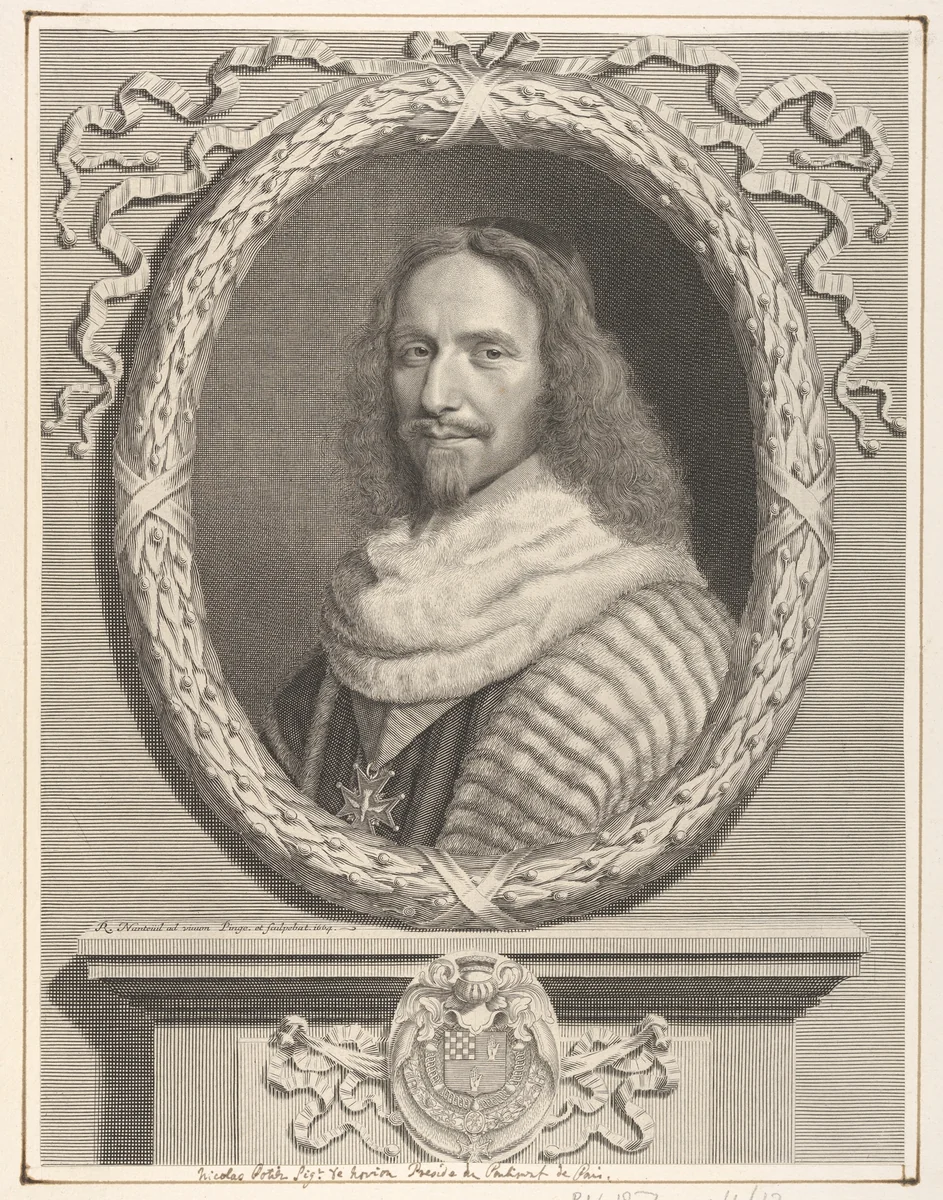 Nicolas Potier de Novion by Robert Nanteuil, print, 1664