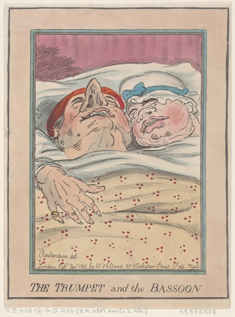 The Trumpet and the Bassoon by Thomas Rowlandson, print, 1803