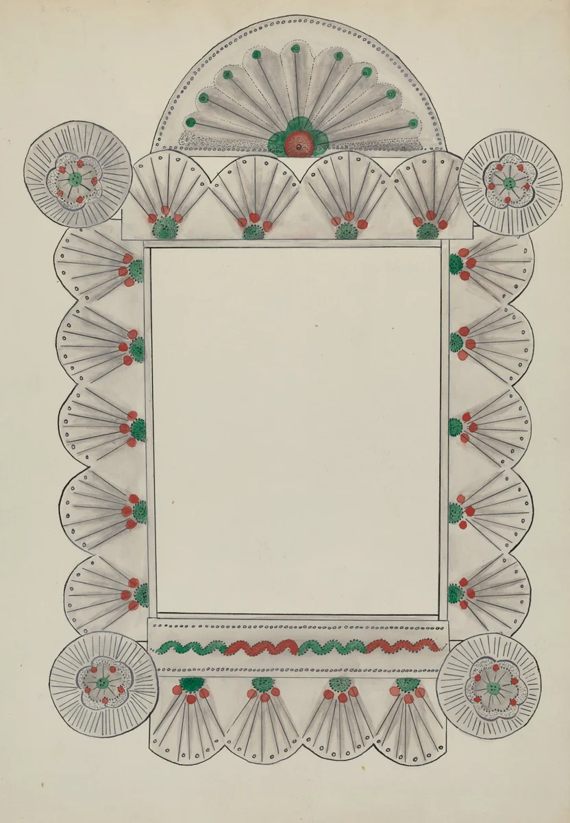 Tin Frame by Alfonso Mirabal, index of american design, 1936
