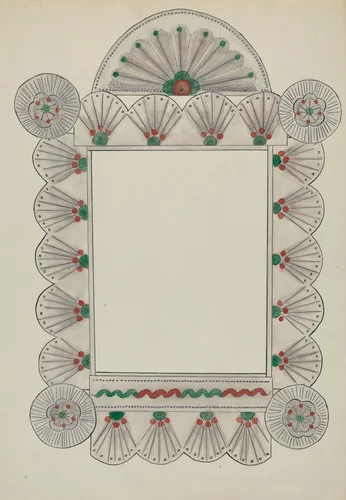 Tin Frame by Alfonso Mirabal, index of american design, 1936