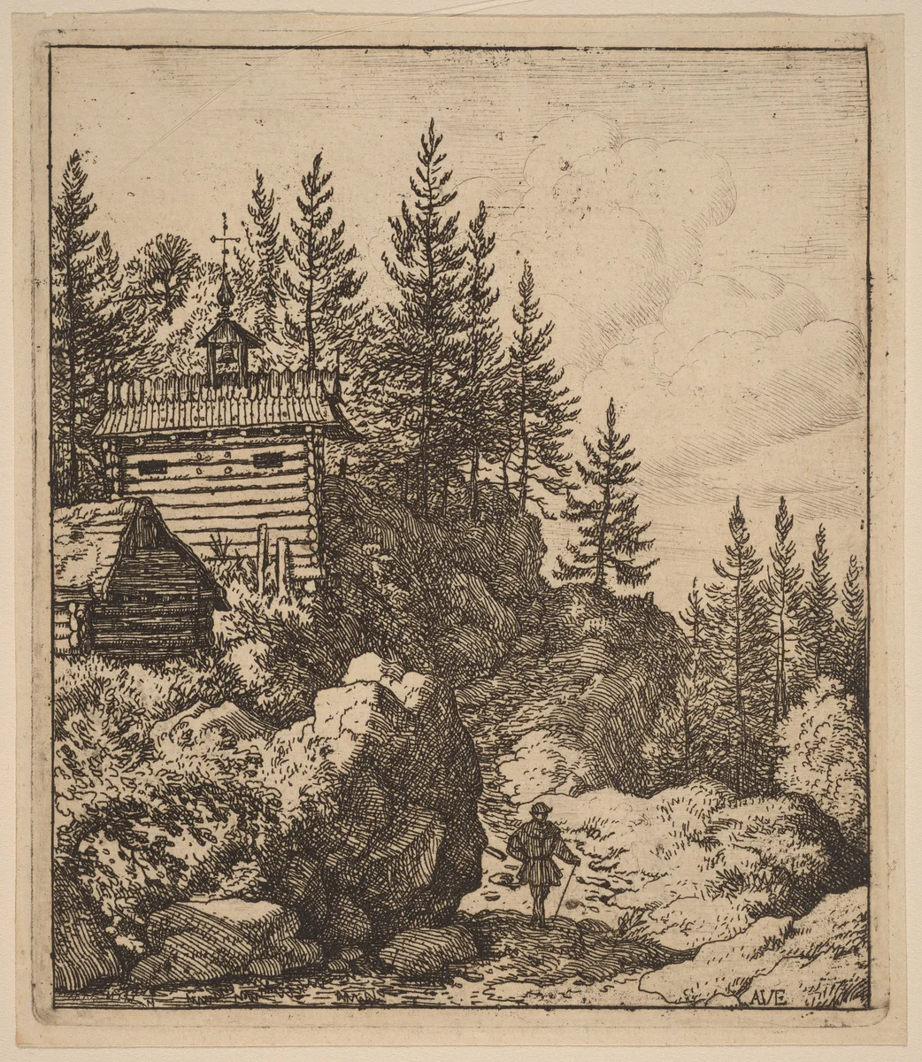 Chapel by Allart van Everdingen, print, 1645-1656