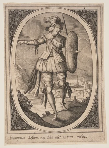 Plate 5 from Military Figures by Heinrich Ulrich, print, 1500-1600