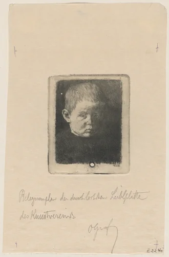 Head of a Boy by Wilhelm Leibl, print, 1874