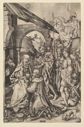 The Adoration of the Magi by Martin Schongauer, print, 1465-1480