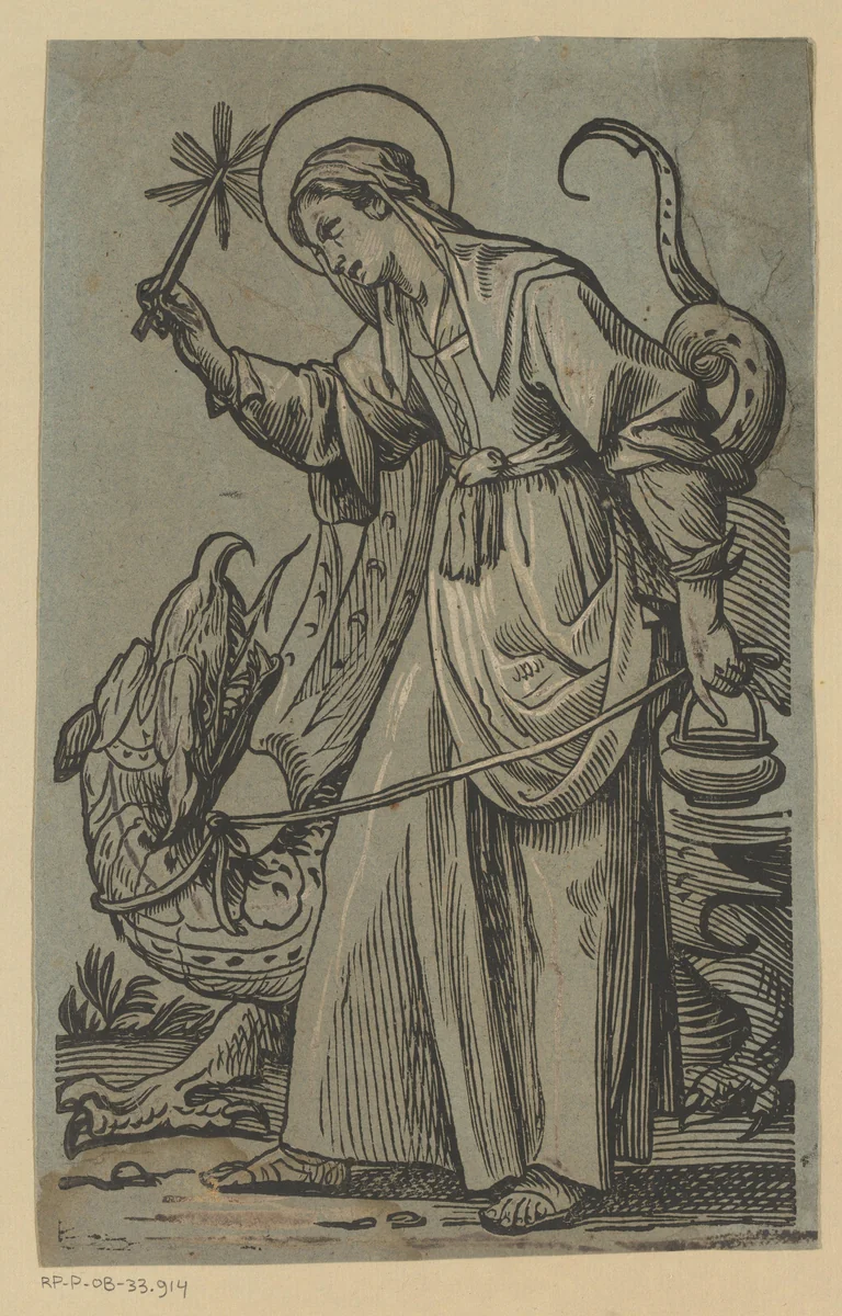 Heilige Martha van Bethanië by Duval, print, 1606-1700