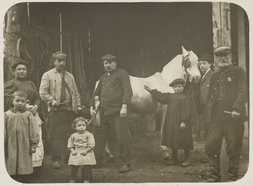 Maréchal-ferrant, Plaque Guilleminot, Pusignan by Unidentified Photographer, photograph, 1906