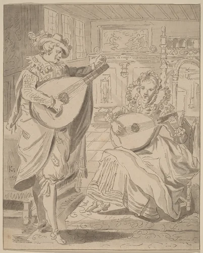 Musical Company by Cornelis Ploos van Amstel, print, 1772-1774