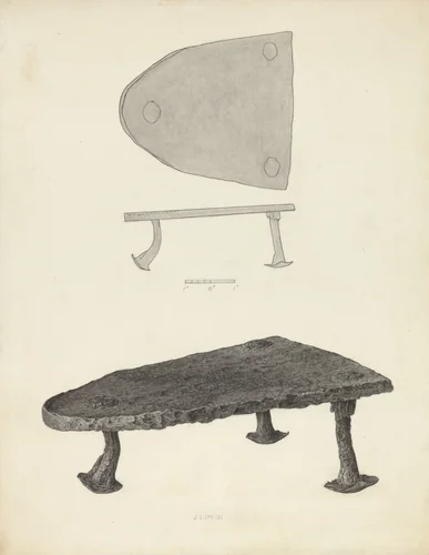 Flat Iron Holder by Jacob Lipkin, index of american design, 1939