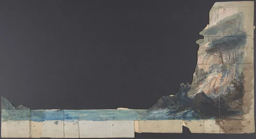 Design for a Stage Set at the Opéra, Paris by Eugène Cicéri, drawing, 1830-1890