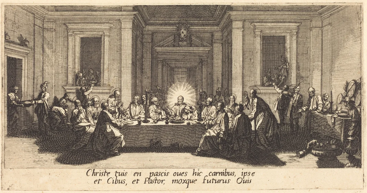The Last Supper by Jacques Callot, print, 1618