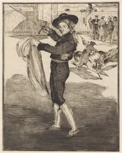 Mlle. Victorine in the Costume of an "Espada"(L'espada) by Edouard Manet, print, 1862