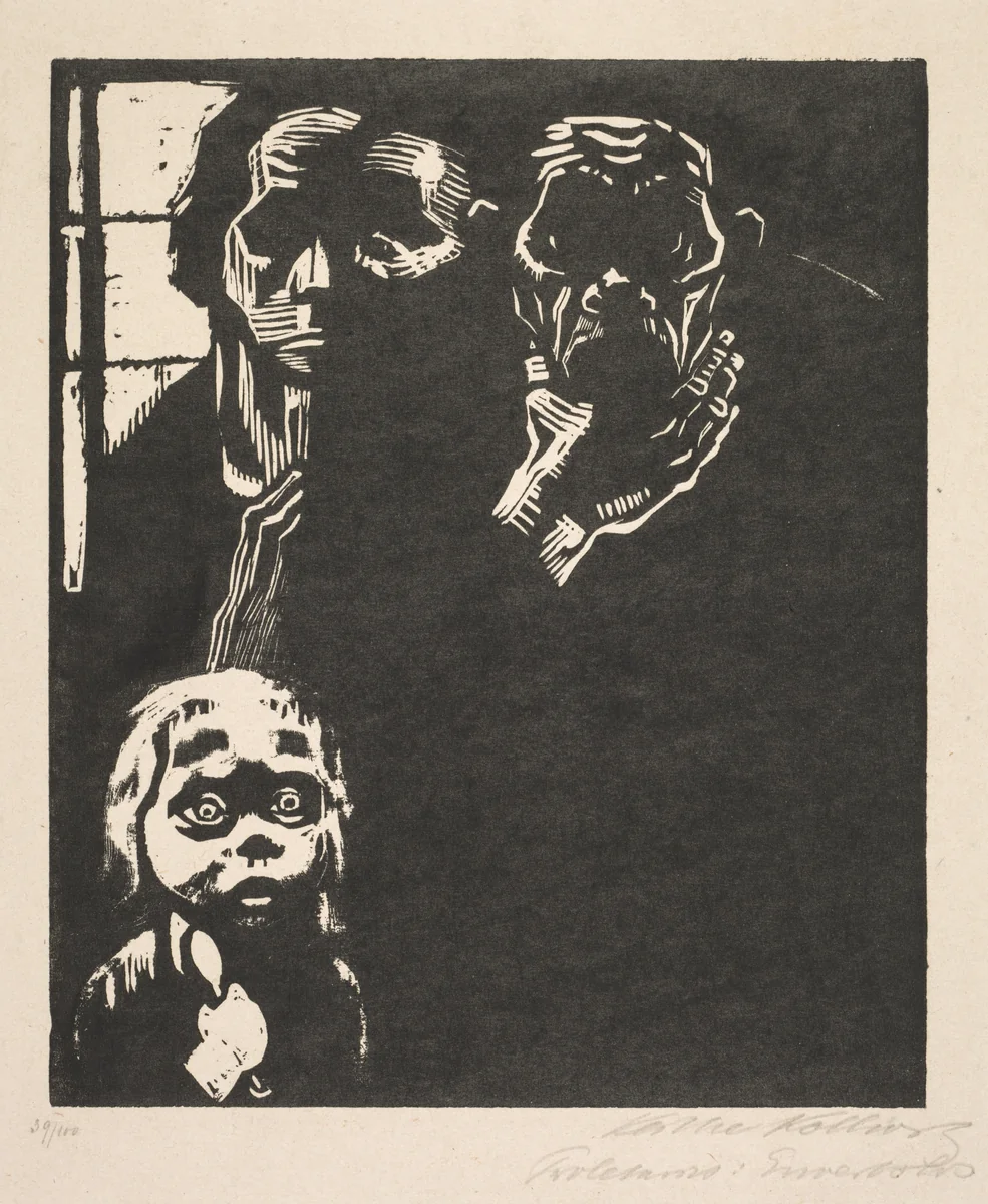 Proletariat: No. 1 Out of Work by Käthe Kollwitz, print, 1925