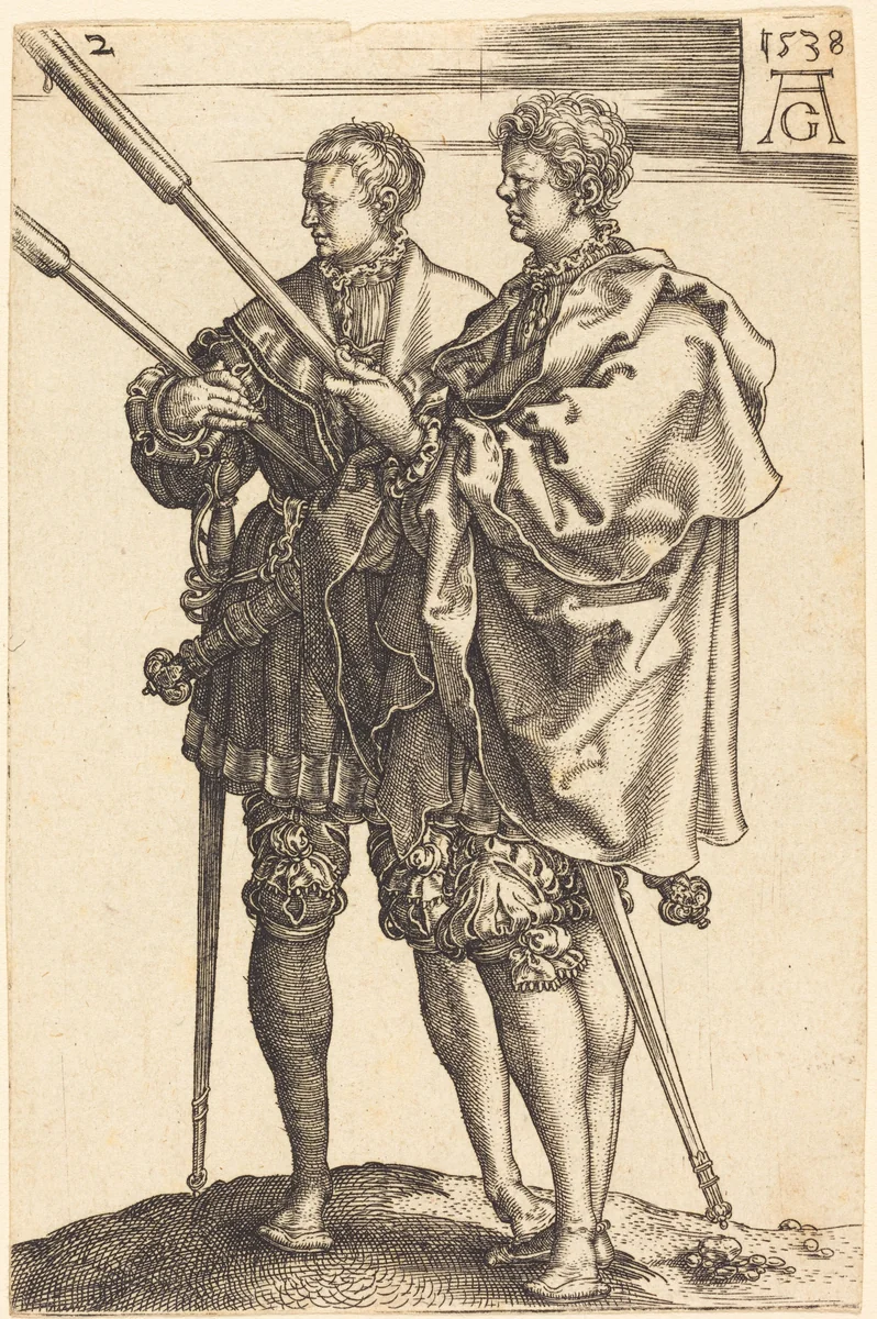 Large Wedding Dancers by Heinrich Aldegrever, print, 1538