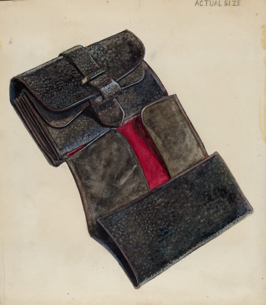 Wallet by Thomas Holloway, index of american design, 1936