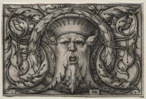 The Mask by Hans Sebald Beham, print, 1543