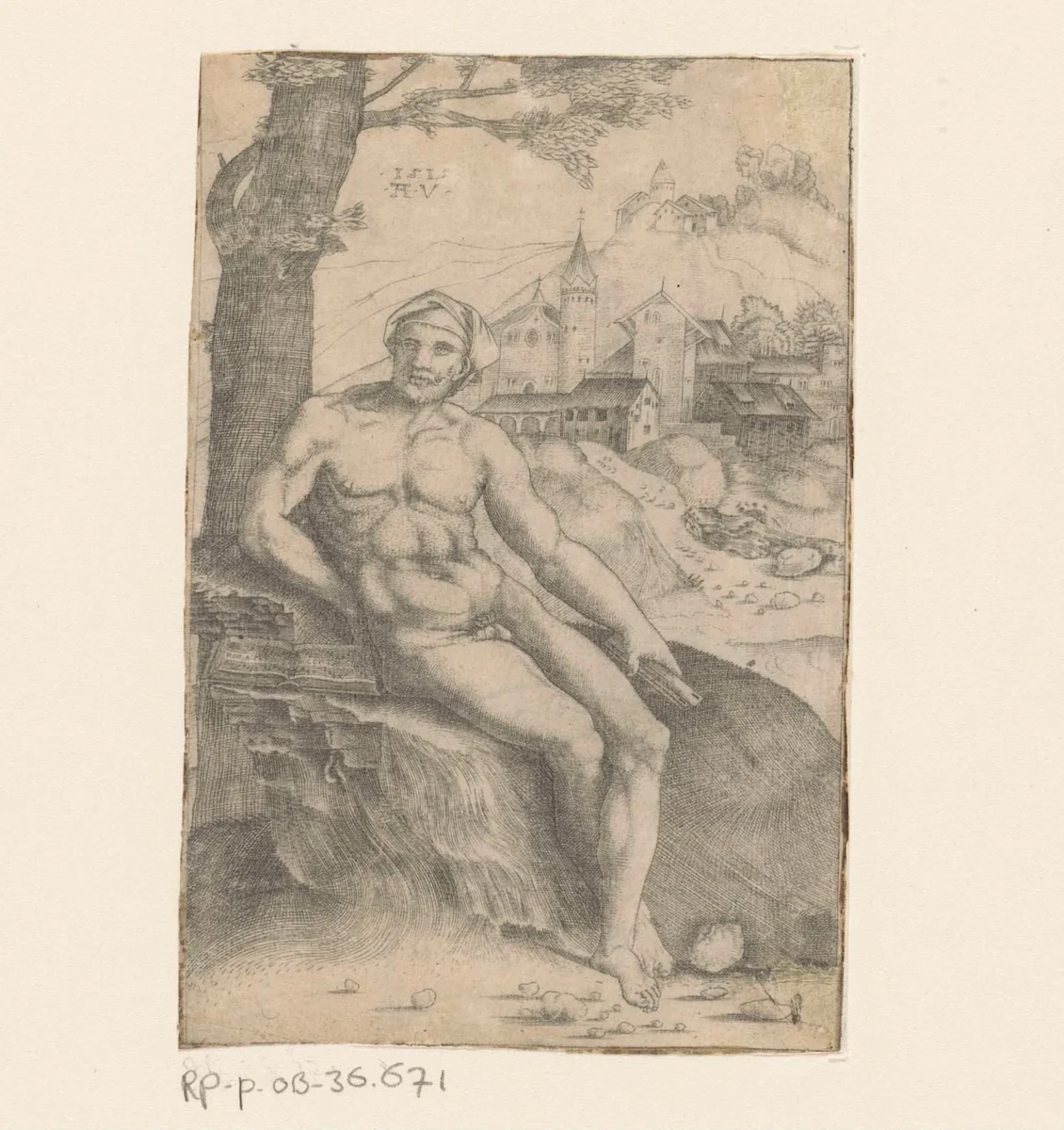 Man met bladmuziek by Unknown, print, 1515