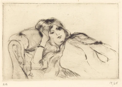Rest by Berthe Morisot, print, 1889