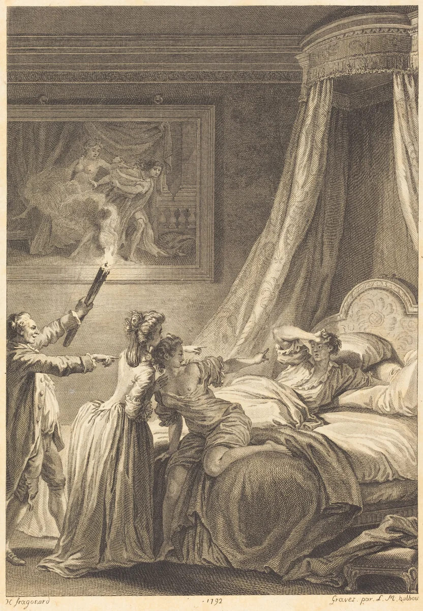 Le gascon puni by Louis Michel Halbou, print, 1730-1809