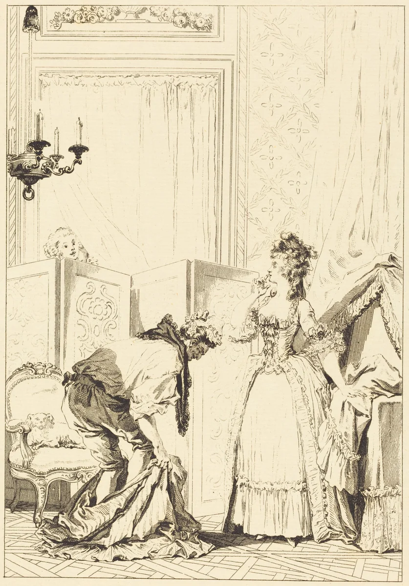 Le cocu battu et content by Jean Louis Delignon, print, 1755-1804