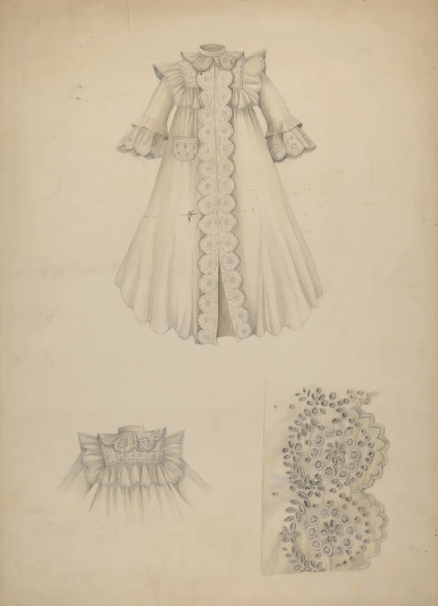 Nightgown by Marie Alain, index of american design, 1940