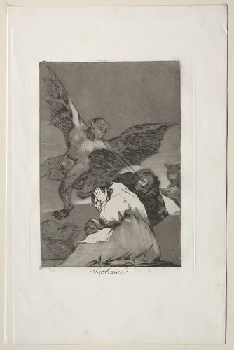 Tale-Bearers--Blasts of Wind, Plate 48 by Francisco de Goya, print, 1799
