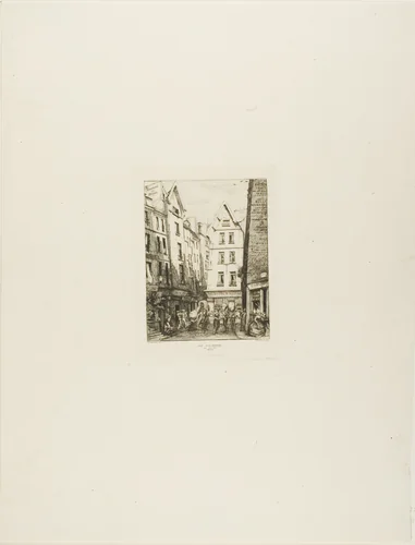 Rue Pirouette aux Halles, Paris by Charles Meryon, print, 1860