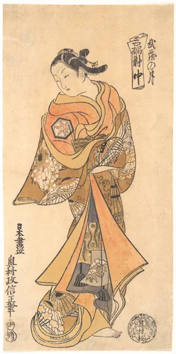 Moon in Musashi Province by Okumura Masanobu (奥村政信), print, 1730-1750