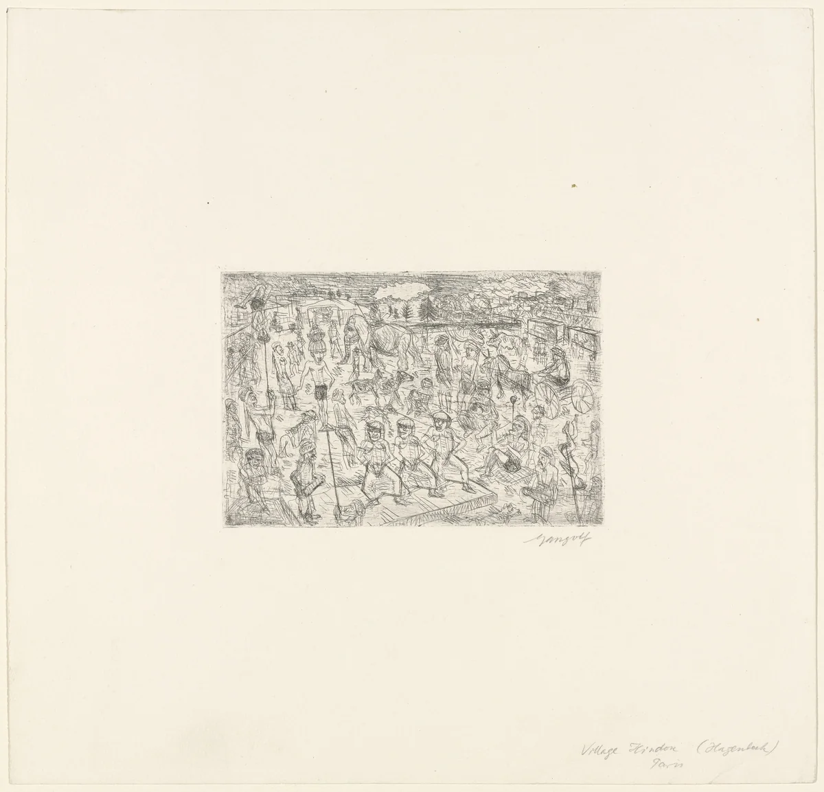 Hindu Village (Hagenbeck) [Village Hindou (Hagenbeck)] by Paul Gangolf, print, 1926