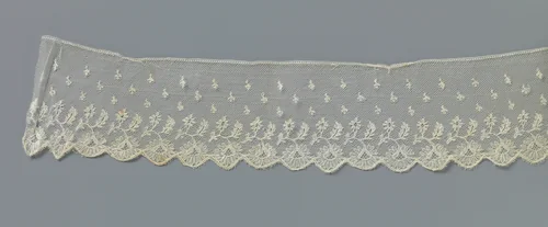 Strook machinale kant met een rij hangende madeliefjes langs de onderzijde by anonymous, other, 1880-1899