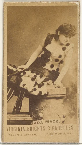 Ada Mack, from the Actors and Actresses series (N45, Type 1) for Virginia Brights Cigarettes by Allen & Ginter, photograph, 1885-1891